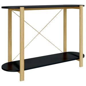 vidaXL fekete szerelt fa t&aacute;lal&oacute;asztal 110 x 38 x 75 cm