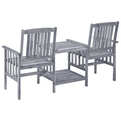 vidaXL tömör akácfa kerti székek teázóasztallal 159 x 61 x 92 cm