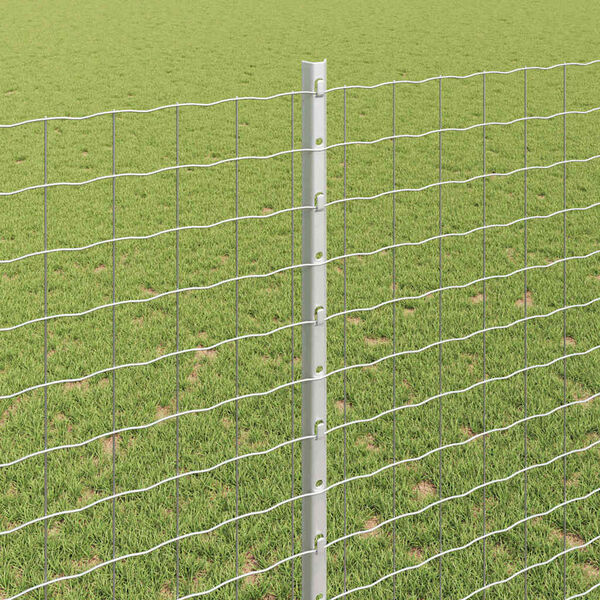 vidaXL Ker&iacute;t&eacute;soszlop 11 pcs Ez&uuml;st 140 cm Ac&eacute;l