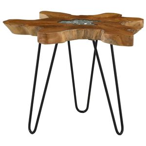 vidaXL t&ouml;m&ouml;r t&iacute;kfa &eacute;s műkő doh&aacute;nyz&oacute;asztal 70 x 45 cm