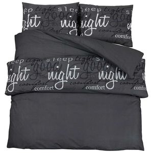 vidaXL fekete &eacute;s feh&eacute;r pamut paplanhuzat-szett 260 x 220 cm