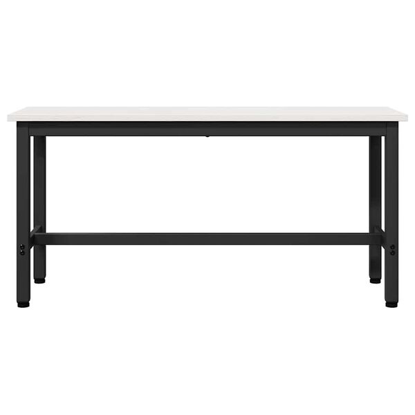 vidaXL &Eacute;tkező pad Feh&eacute;r 100 x 32,5 x 49 cm T&ouml;m&ouml;r fenyőfa