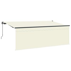 vidaXL Beh&uacute;zhat&oacute; napellenző Kr&eacute;m 350 x 200 cm Pamut &eacute;s Alum&iacute;nium