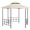 vidaXL krémszínű pavilon oldalfalakkal 3,1 x 2,7 m