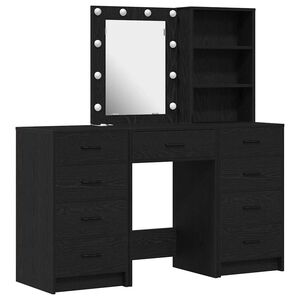 vidaXL &Ouml;lt&ouml;zk&ouml;dőasztal 3 db Fekete 40 x 41 x 135 cm Szerelt Fa