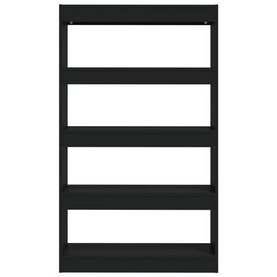 vidaXL fekete forgácslap könyvszekrény/térelválasztó 80 x 30 x 135 cm
