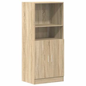 vidaXL sonoma t&ouml;lgy sz&iacute;nű szerelt fa konyhaszekr&eacute;ny 57x41,5x131,5 cm