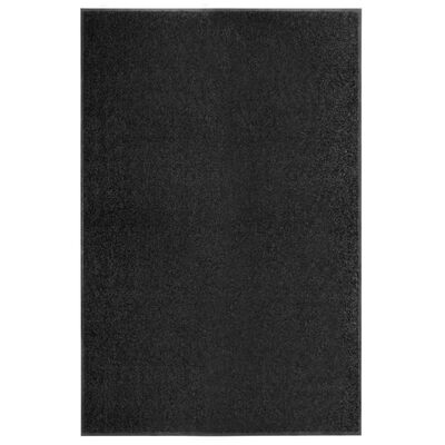 vidaXL fekete kimosható lábtörlő 120 x 180 cm