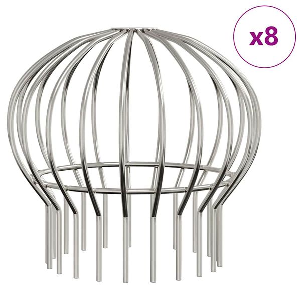 vidaXL Cseppentő Lev&eacute;lv&eacute;dő 8 pcs Ez&uuml;st 160 mm Rozsdamentes ac&eacute;l