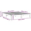 vidaXL viaszbarna tömör fenyőfa ágy matrac nélkül 180 x 200 cm
