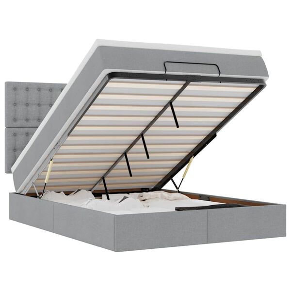 vidaXL Ottom&aacute;n &aacute;gykeret matraccal vil&aacute;gossz&uuml;rke 140x200cm sz&ouml;vet