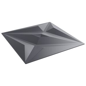 vidaXL Fali panelek 12 db 50 x 50 cm Csillag Sz&uuml;rke XPS Hab
