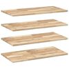 vidaXL 4 db kezeletlen t&ouml;m&ouml;r ak&aacute;cfa f&uuml;ggőpolc 80 x 40 x 2 cm
