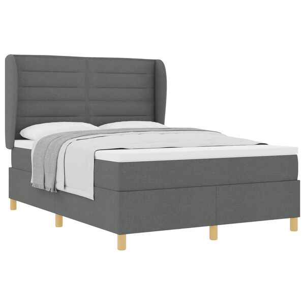vidaXL Boxspring &aacute;gy matraccal S&ouml;t&eacute;tsz&uuml;rke 90x190 cm Sz&ouml;vet sz&ouml;vet
