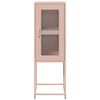 vidaXL rózsaszín hidegen hengerelt acél tálalószekrény 36x39x107 cm
