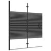 vidaXL fekete ESG zuhanykabin &ouml;sszecsukhat&oacute; ajt&oacute;val 120x140 cm