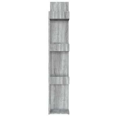 vidaXL szürke sonoma színű szerelt fa könyvszekrény 86 x 25,5 x 140 cm