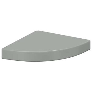 vidaXL magasf&eacute;nyű sz&uuml;rke MDF lebegő sarokpolc 25 x 25 x 3,8 cm