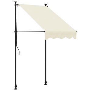 vidaXL kr&eacute;msz&iacute;nű sz&ouml;vet &eacute;s ac&eacute;l feltekerhető napellenző 100 x 150 cm