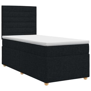 vidaXL Boxspring &aacute;gy matraccal fejt&aacute;ml&aacute;val Fekete 80 x 200 cm Sz&ouml;vet