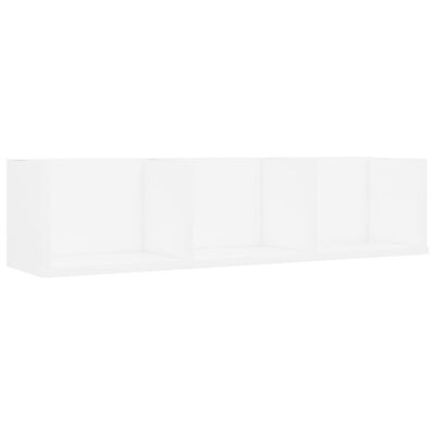 vidaXL fehér forgácslap CD-tartó fali polc 75 x 18 x 18 cm