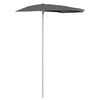vidaXL antracitszürke félköríves napernyő rúddal 180 x 90 cm