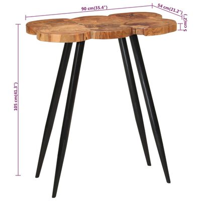 vidaXL tömör akácfa rönk bárasztal 90 x 54 x 105 cm
