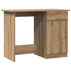 vidaXL k&eacute;zműves t&ouml;lgy sz&iacute;nű szerelt fa &iacute;r&oacute;asztal 100 x 50 x 76 cm