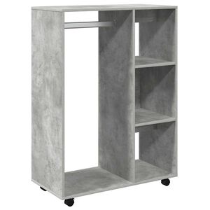 vidaXL betonsz&uuml;rke szerelt fa ruh&aacute;sszekr&eacute;ny 80 x 40 x 110 cm