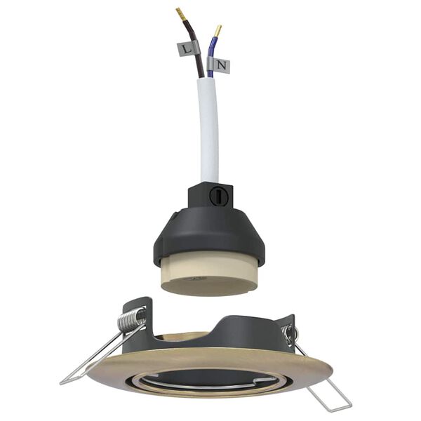 vidaXL Spotl&aacute;mpa 6 pcs Bronz 9 x 9 x 2.5 cm F&eacute;m