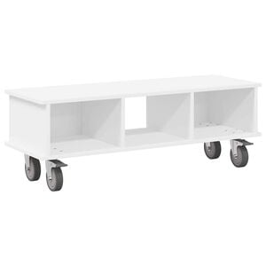 vidaXL TV &aacute;llv&aacute;ny 100 x 35 x 35 cm Feh&eacute;r Szerelt Fa