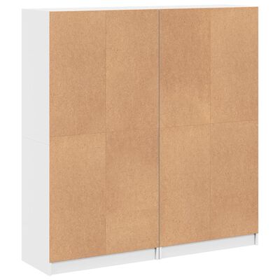 vidaXL fehér szerelt fa könyvespolc ajtókkal 136 x 37 x 142 cm