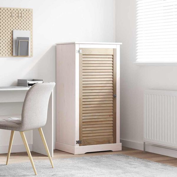 vidaXL Sz&eacute;fajt&oacute; ajt&oacute;val Term&eacute;szetes 140.5 x 2 x 59.5 cm T&ouml;m&ouml;r fenyőfa