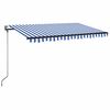 vidaXL k&eacute;k/feh&eacute;r automata sz&eacute;l&eacute;rz&eacute;kelős &eacute;s LED-es napellenző 400x350cm