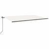 vidaXL kr&eacute;msz&iacute;nű k&eacute;zzel kih&uacute;zhat&oacute; LED-es napellenző 500x300 cm