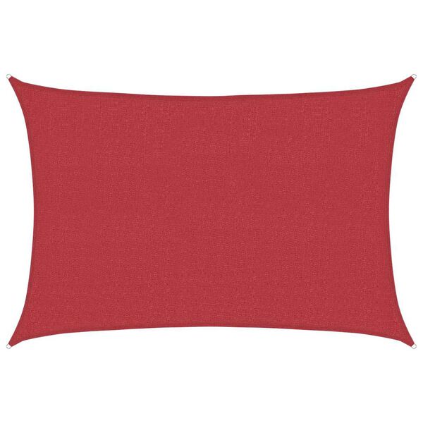 vidaXL piros HDPE napvitorla 160 g/m&sup2; 2,5 x 4 m