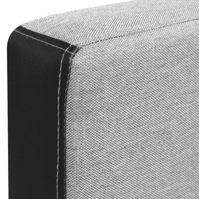 vidaXL fekete és szürke szövet sarok kanapéágy 218 x 155 x 69 cm