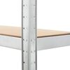 vidaXL 3 db 5 szintes ezüstszínű acél és szerelt fa polc