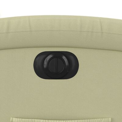 vidaXL krémszínű valódi bőr felállást segítő elektromos dönthető fotel
