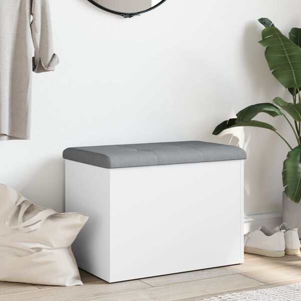 vidaXL feh&eacute;r, r&eacute;tegelt fa t&aacute;rol&oacute;pad 62 x 42 x 45 cm