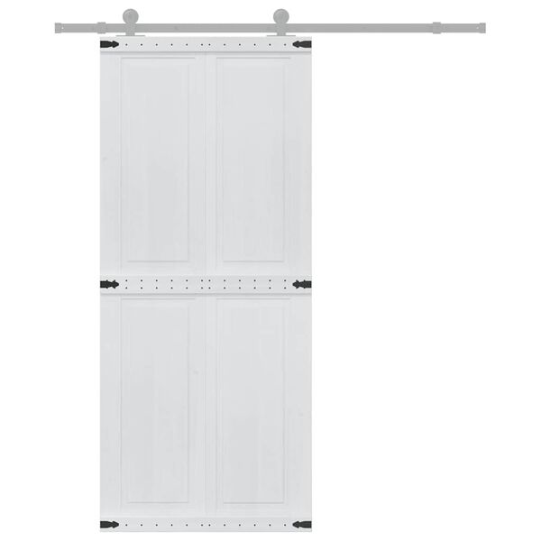 vidaXL Ajt&oacute; Corona Feh&eacute;r 90 x 210 cm Faanyag