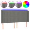 vidaXL s&ouml;t&eacute;tsz&uuml;rke sz&ouml;vet LED-es fejt&aacute;mla 163x16x118/128 cm