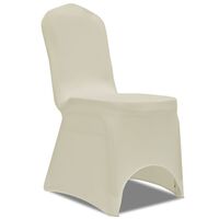 vidaXL 100 db krémszínű sztreccs székszoknya