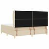 vidaXL Boxspring &aacute;gy matraccal S&ouml;t&eacute;tsz&uuml;rke 90x190 cm Sz&ouml;vet Kr&eacute;m