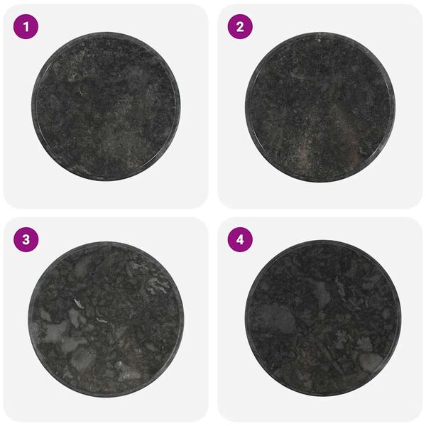 vidaXL fekete m&aacute;rv&aacute;ny asztallap &Oslash;60 x 2,5 cm