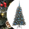 vidaXL Mű kar&aacute;csonyfa 150 LED-del Z&ouml;ld 120 cm PVC &eacute;s Műanyag &eacute;s Ac&eacute;l