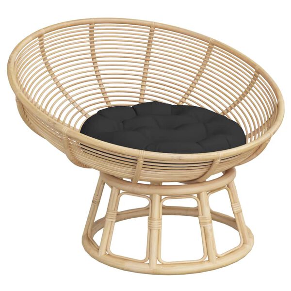 vidaXL fekete oxford-sz&ouml;vet kerek p&aacute;rna &Oslash; 60 x 11 cm