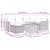 vidaXL 6 r&eacute;szes sz&uuml;rke polyrattan kerti &uuml;lőgarnit&uacute;ra p&aacute;rn&aacute;kkal