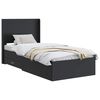 vidaXL &Aacute;gykeret t&aacute;rol&oacute;val &eacute;s fejt&aacute;ml&aacute;val Fekete 75 x 190 cm Szerelt Fa