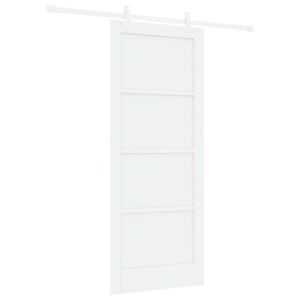 vidaXL Cs&uacute;sz&oacute; ajt&oacute; Feh&eacute;r 83 x 202 cm T&ouml;m&ouml;r Fenyőfa